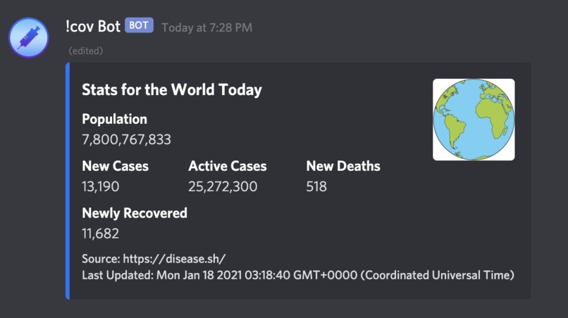 !cov Bot – screenshot 2