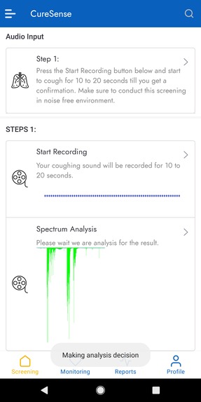 CureSense, voice-biomarker based tuberculosis screening tool – screenshot 6