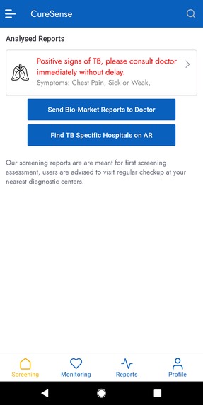 CureSense, voice-biomarker based tuberculosis screening tool – screenshot 9