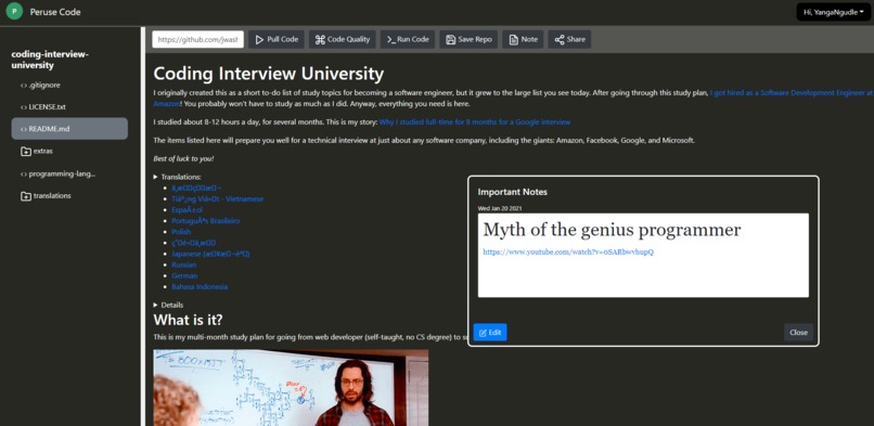 Peruse Code – screenshot 2
