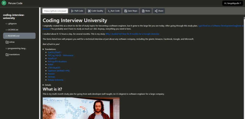 Peruse Code – screenshot 3