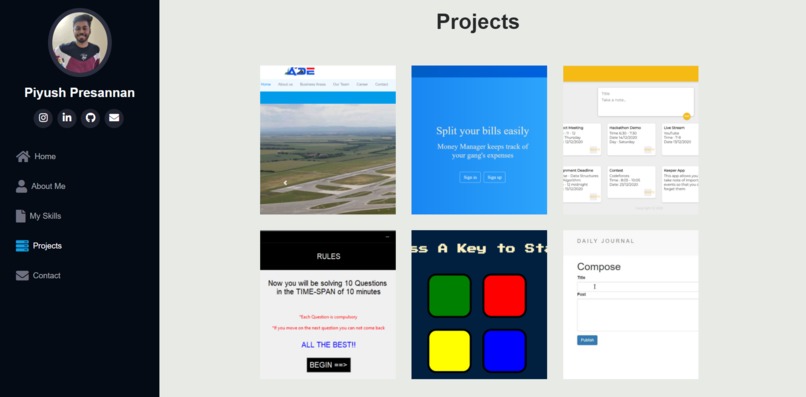 Piyush's Portfolio – screenshot 1