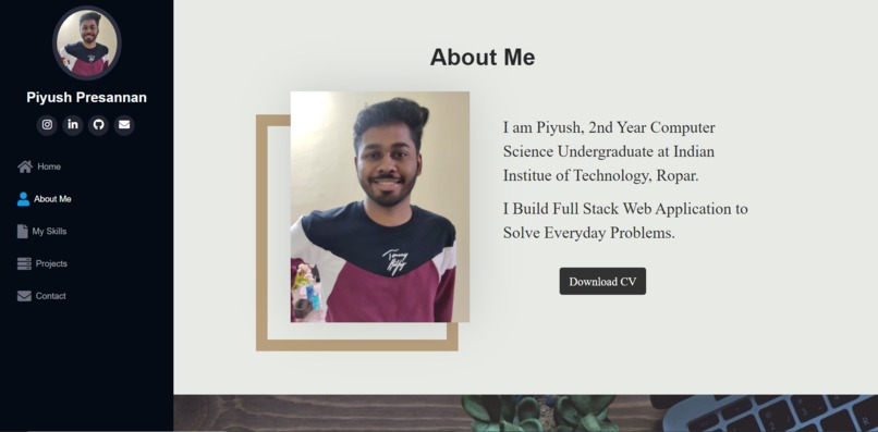 Piyush's Portfolio – screenshot 2