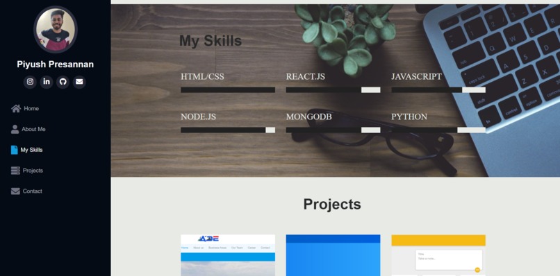Piyush's Portfolio – screenshot 3