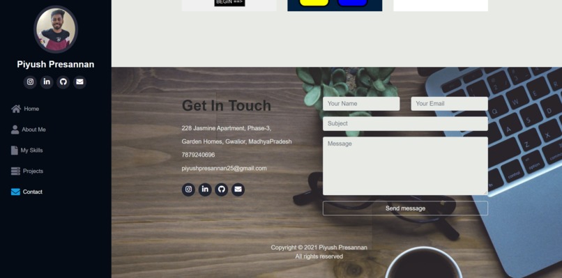 Piyush's Portfolio – screenshot 4