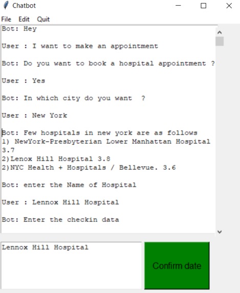 Hospital Chatbot – screenshot 3