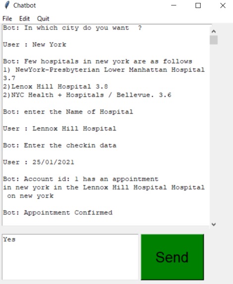 Hospital Chatbot – screenshot 4