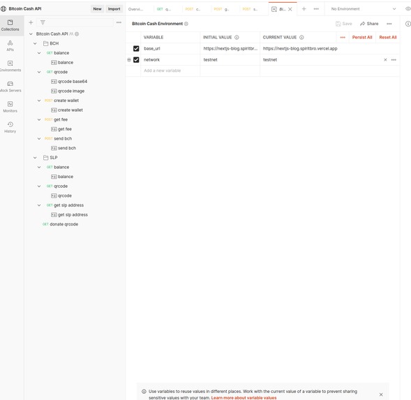 Bitcoin Cash API – screenshot 1