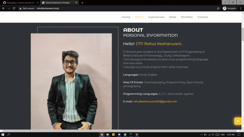 MY-Portfolio – screenshot 1