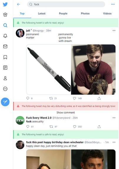 Detoxitweet – screenshot 1