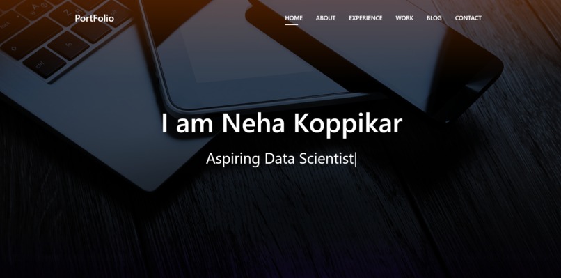 Portfolio  – screenshot 1