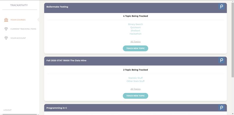 Trackativity-Piazza – screenshot 1