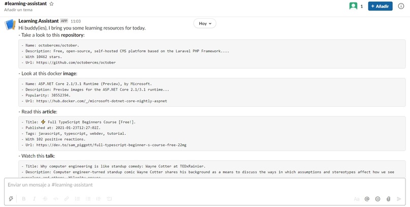 Learning Assistant – screenshot 1