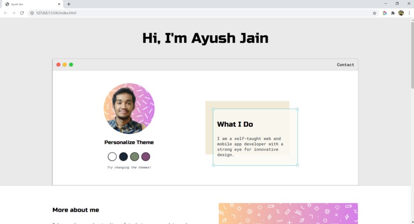 Portfolio Website – screenshot 1