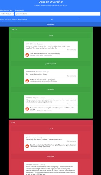 Opinion Diversifier – screenshot 1