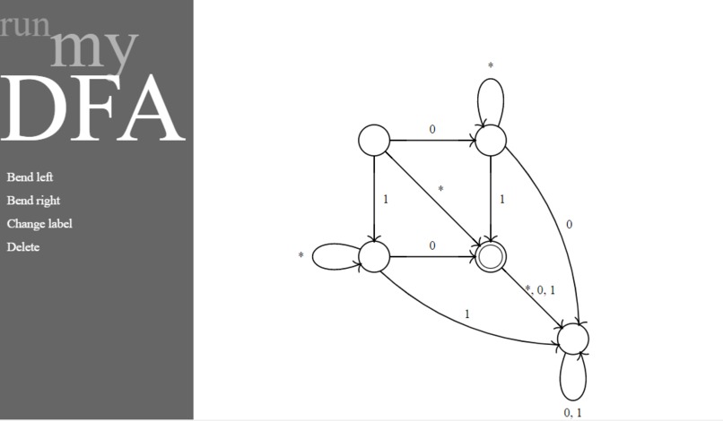 RunMyDFA – screenshot 1