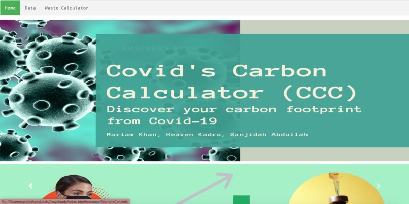 Covid-19 Carbon Calculator  – screenshot 1