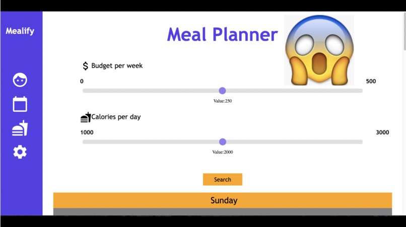 Mealify – screenshot 1