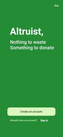 Altruist the app – screenshot 1