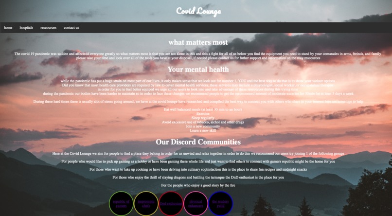 Covid 19 lounge – screenshot 2