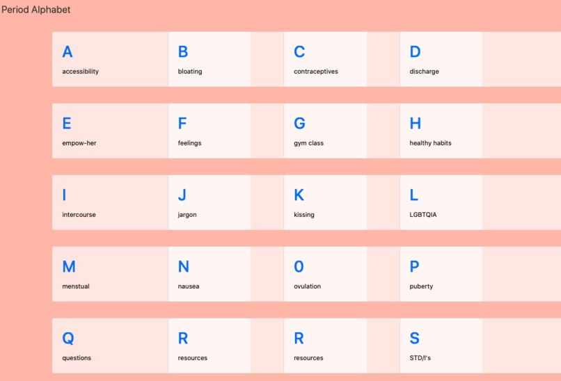 The Period Alphabet – screenshot 3