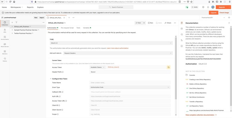 The perfect couple, Github with Postman . – screenshot 3