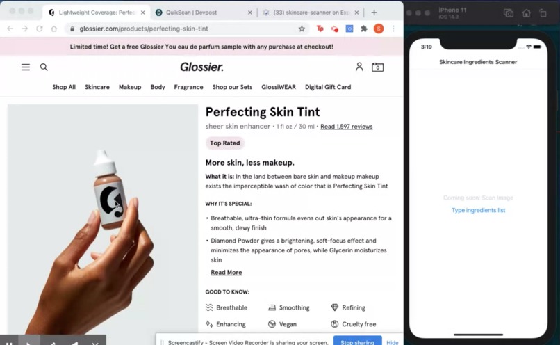 QuikScan: Skincare Ingredients Scanner – screenshot 1