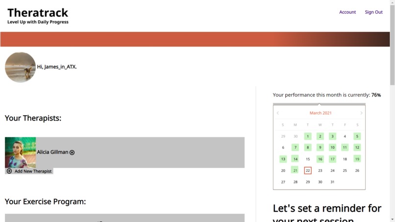 Theratrack – screenshot 3