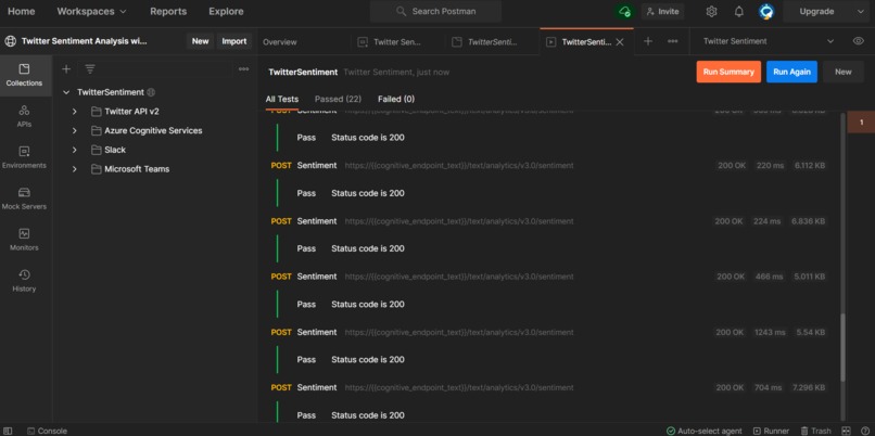 Sentiment and media analysis in Twitter – screenshot 1
