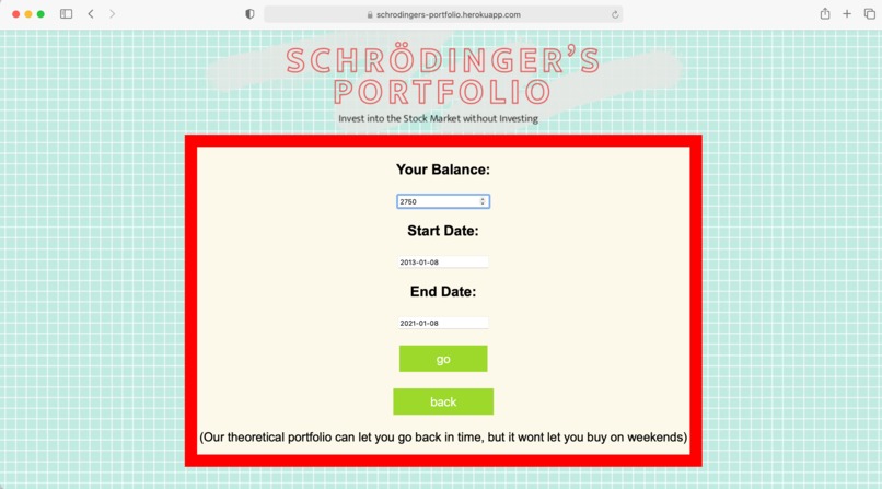 Schrödinger's Portfolio  – screenshot 2