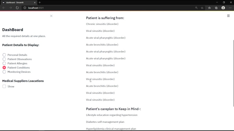 Patient-DashBoard – screenshot 3