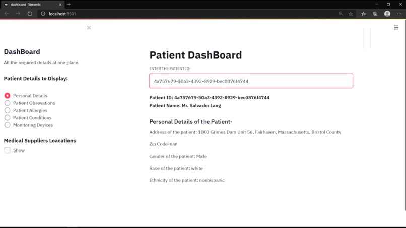 Patient-DashBoard – screenshot 4