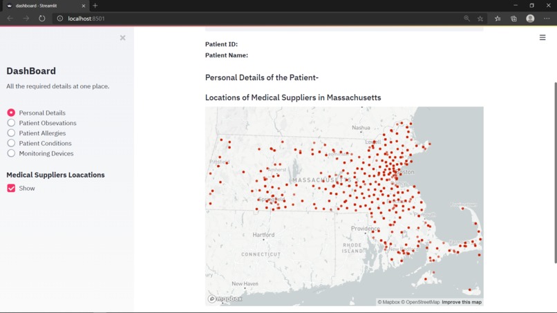 Patient-DashBoard – screenshot 1