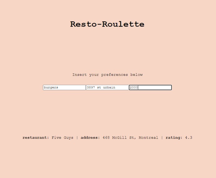 Resto-Roulette – screenshot 1