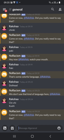 NoRacism Bot – screenshot 1