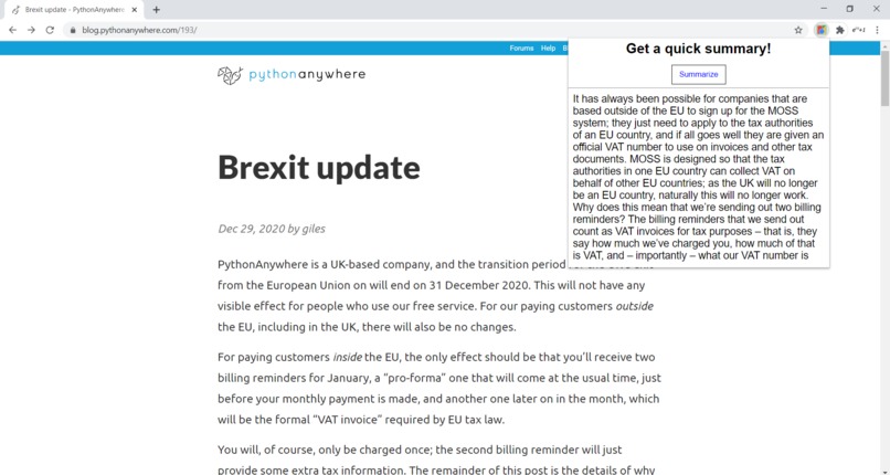Summarizr – screenshot 2