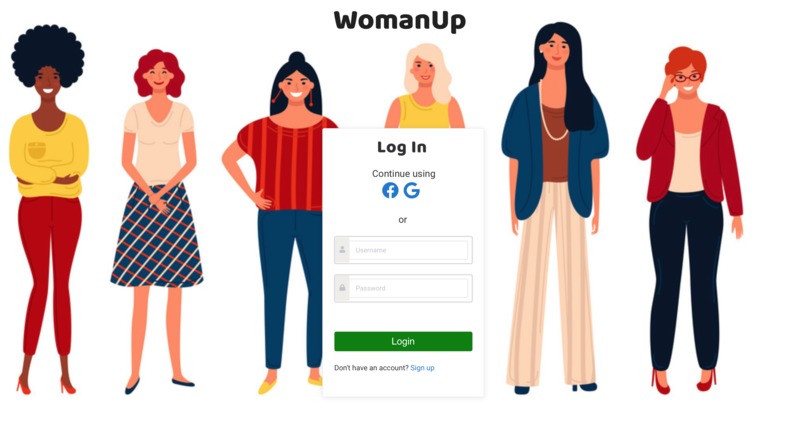 WomanUp – screenshot 1