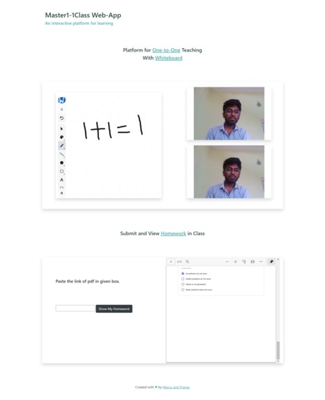 Master1-1Class Web App – screenshot 1