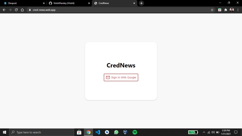 CredNews (Team: 70) – screenshot 2