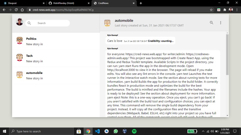 CredNews (Team: 70) – screenshot 1