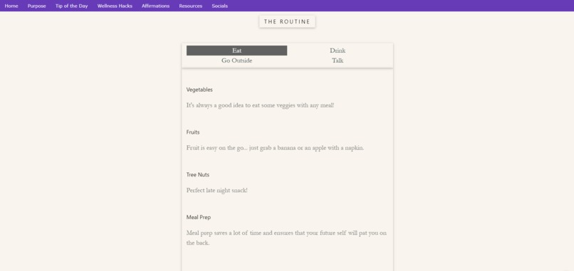 HealthWealth - A Self Care Resource Website – screenshot 2