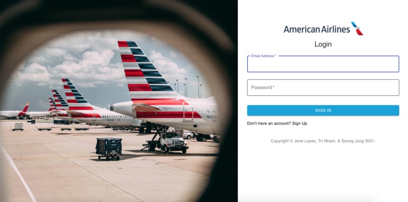 AmericanAirlinesChallenge-TAMUHack2021 – screenshot 6