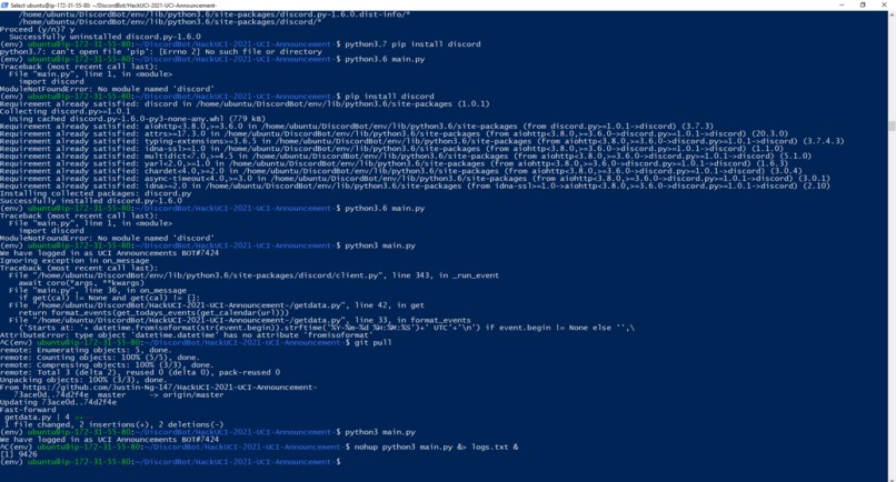 UCI Announcements Discord BOT – screenshot 3
