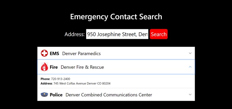 Emergency Contact Search – screenshot 4