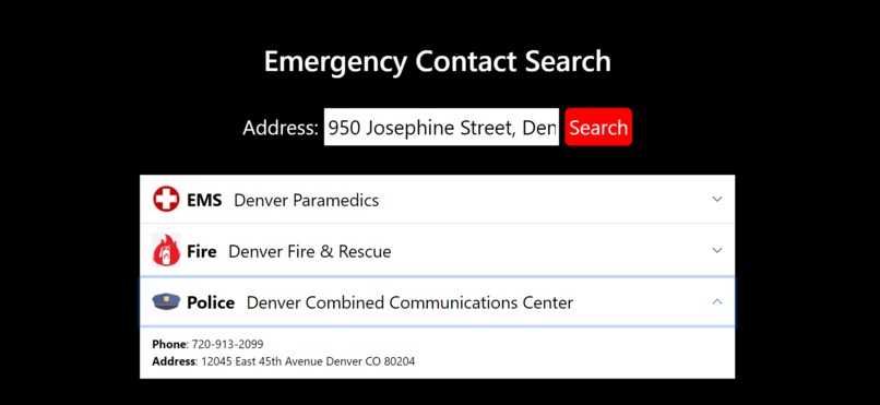 Emergency Contact Search – screenshot 5