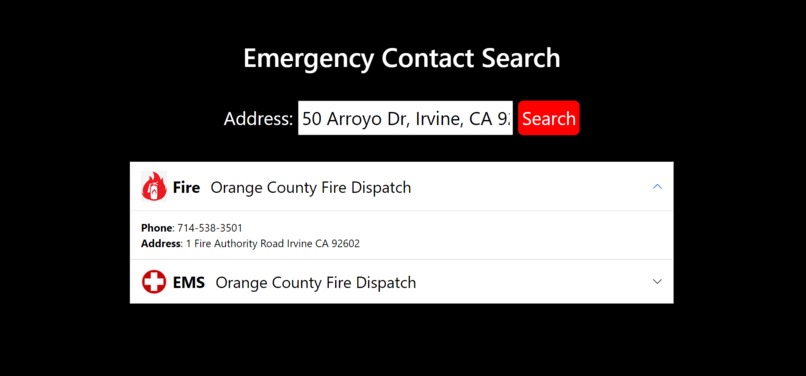 Emergency Contact Search – screenshot 8
