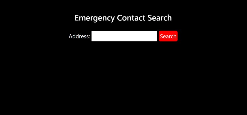 Emergency Contact Search – screenshot 1