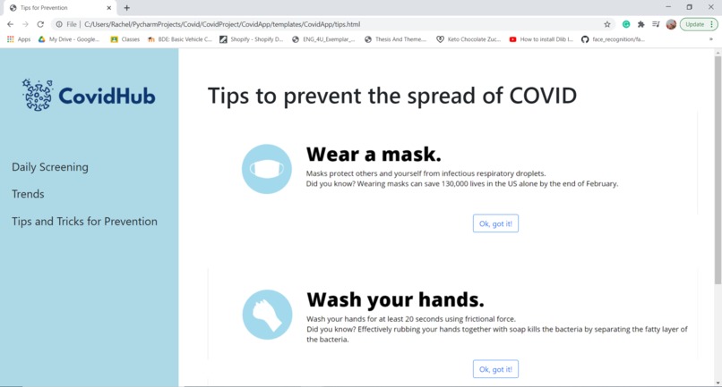 CovidHub – screenshot 6
