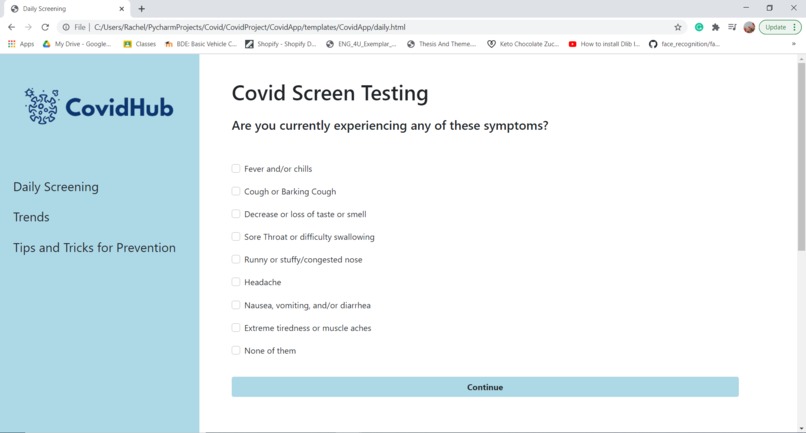 CovidHub – screenshot 4