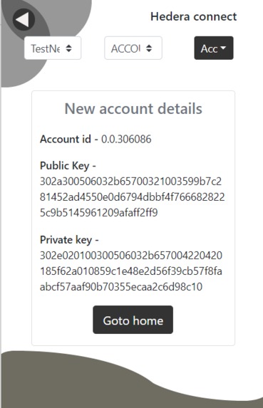 Hedera connect – screenshot 2